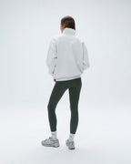 Oversized Quarter Zip Sweatshirt - Light Grey Melange