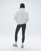 Oversized Full Zip Sweatshirt - Light Grey Melange