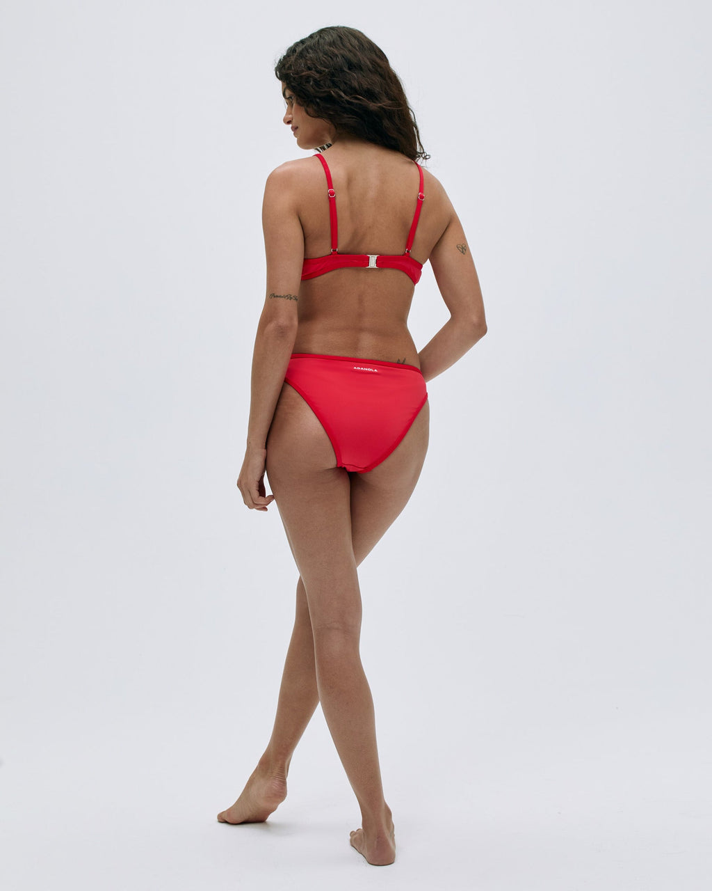 Contrast Bikini Bottom - Apple Red/Dark Red