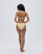 Cross Back Bikini Top - Butter Yellow
