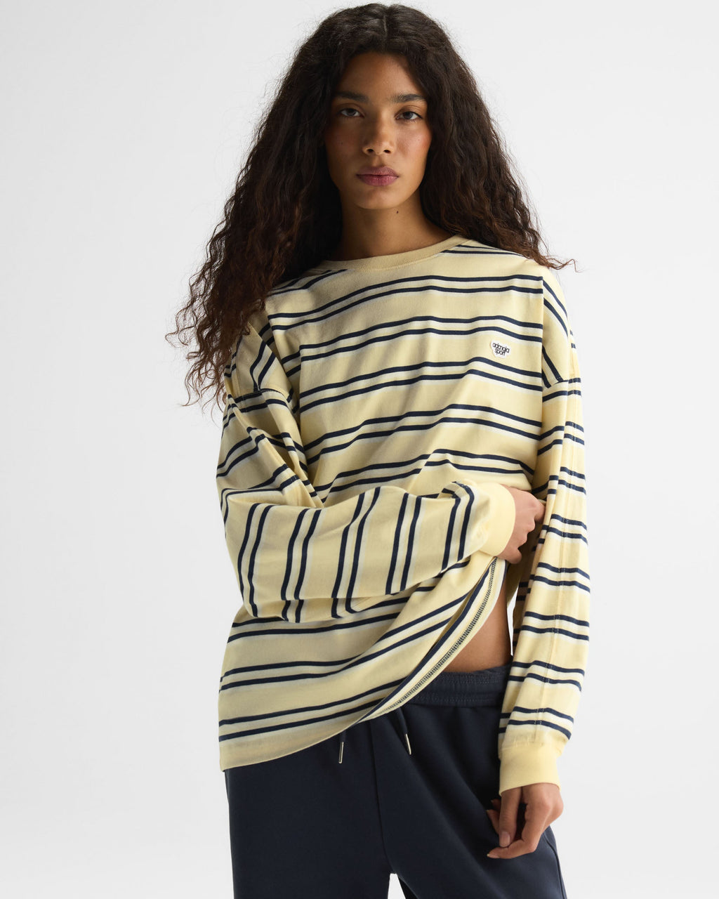 Stripe Oversized T-shirt - Buttercream