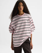 Stripe Oversized T-shirt - Cloud Pink