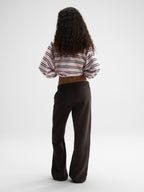 Straight Leg Sweatpants - Coffee Bean