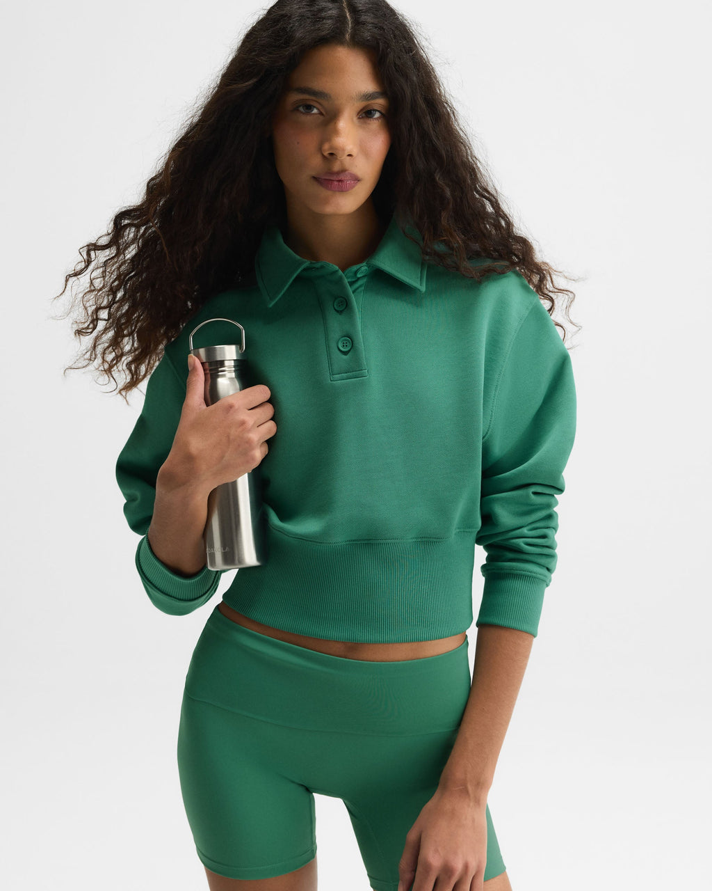 Cropped Sweatshirt - Eucalyptus Green