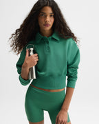 Cropped Sweatshirt - Eucalyptus Green