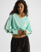 V-Neck Sweatshirt - Mint Green
