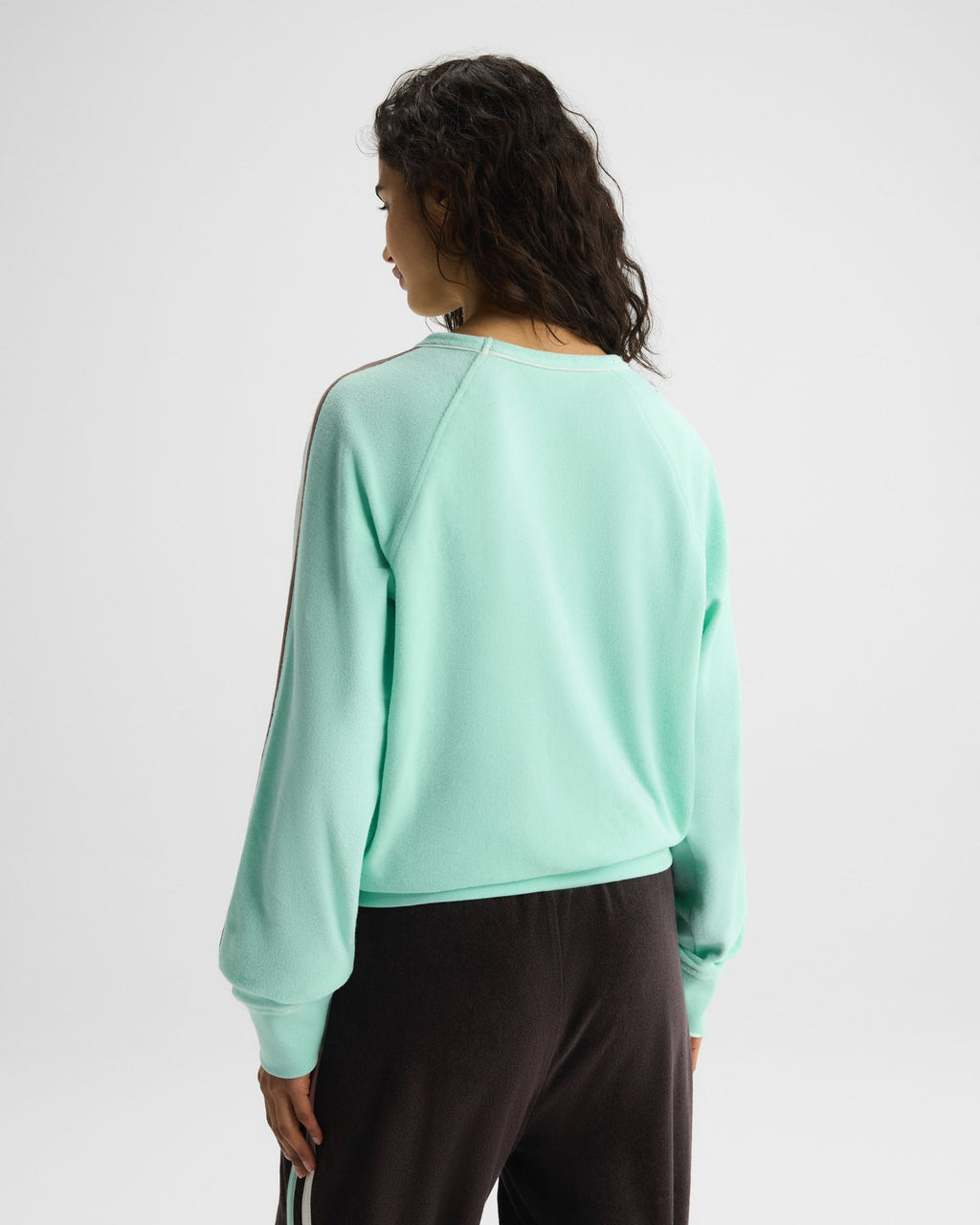 V-Neck Sweatshirt - Mint Green