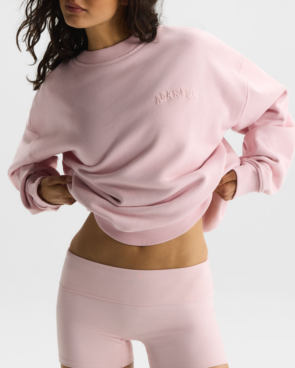 Oversized Sweatshirt - Soft Pink