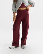 Knit Straight Leg Sweatpants - Damson