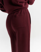 Classic Straight Leg Sweatpants - Damson