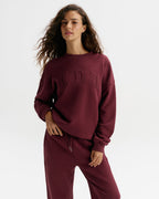 Classic Oversized Sweatshirt - Damson