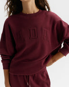 Classic Oversized Sweatshirt - Damson