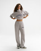 Classic Relaxed Quarter Zip Sweatshirt - Heather Grey