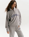 Classic Relaxed Quarter Zip Sweatshirt - Heather Grey