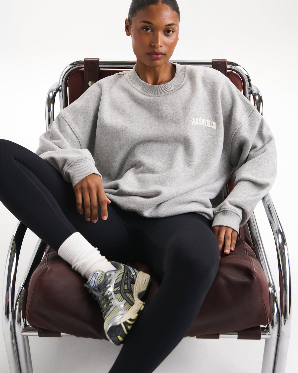Oversized Sweatshirt - Light Grey Melange