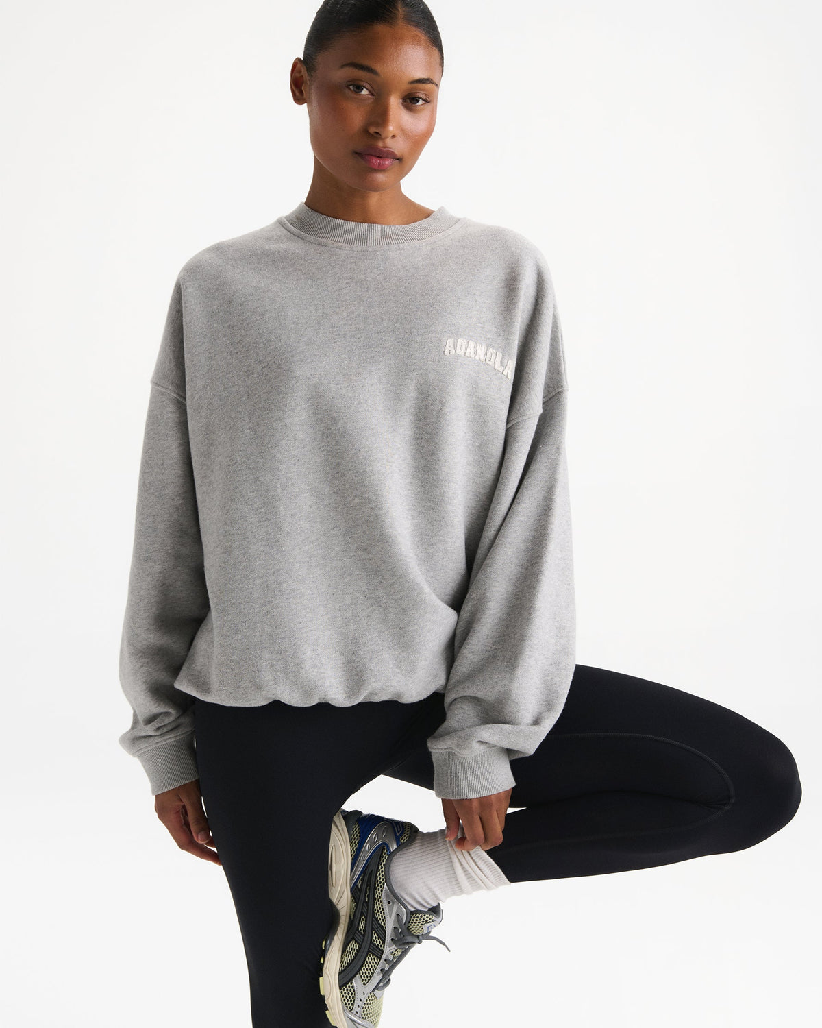 Oversized Sweatshirt - Light Grey Melange