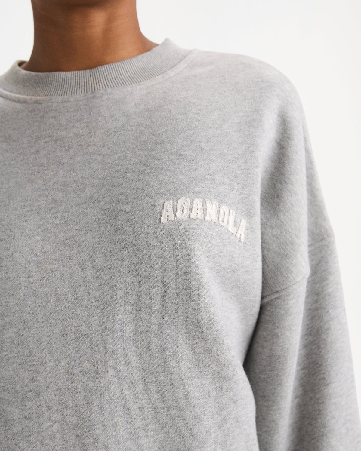 Oversized Sweatshirt - Light Grey Melange