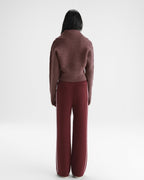 Knit Straight Leg Pants - Damson