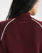 Knit Track Jacket - Damson