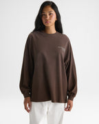 Washed Long Sleeve T-shirt - Chocolate Brown