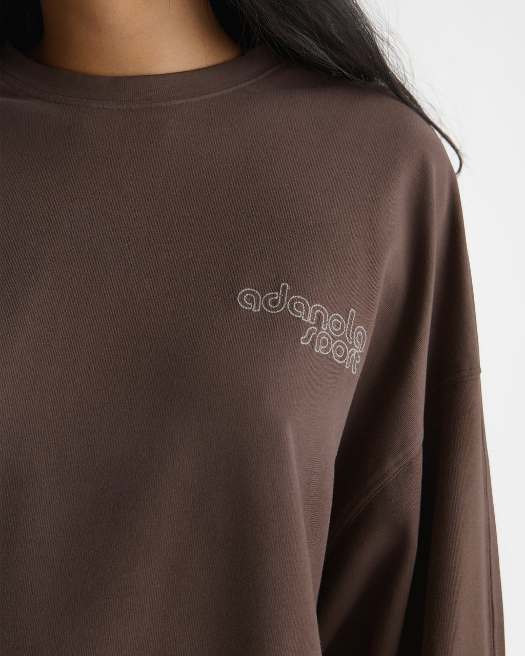Washed Long Sleeve T-shirt - Chocolate Brown