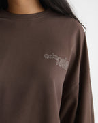 Washed Long Sleeve T-shirt - Chocolate Brown