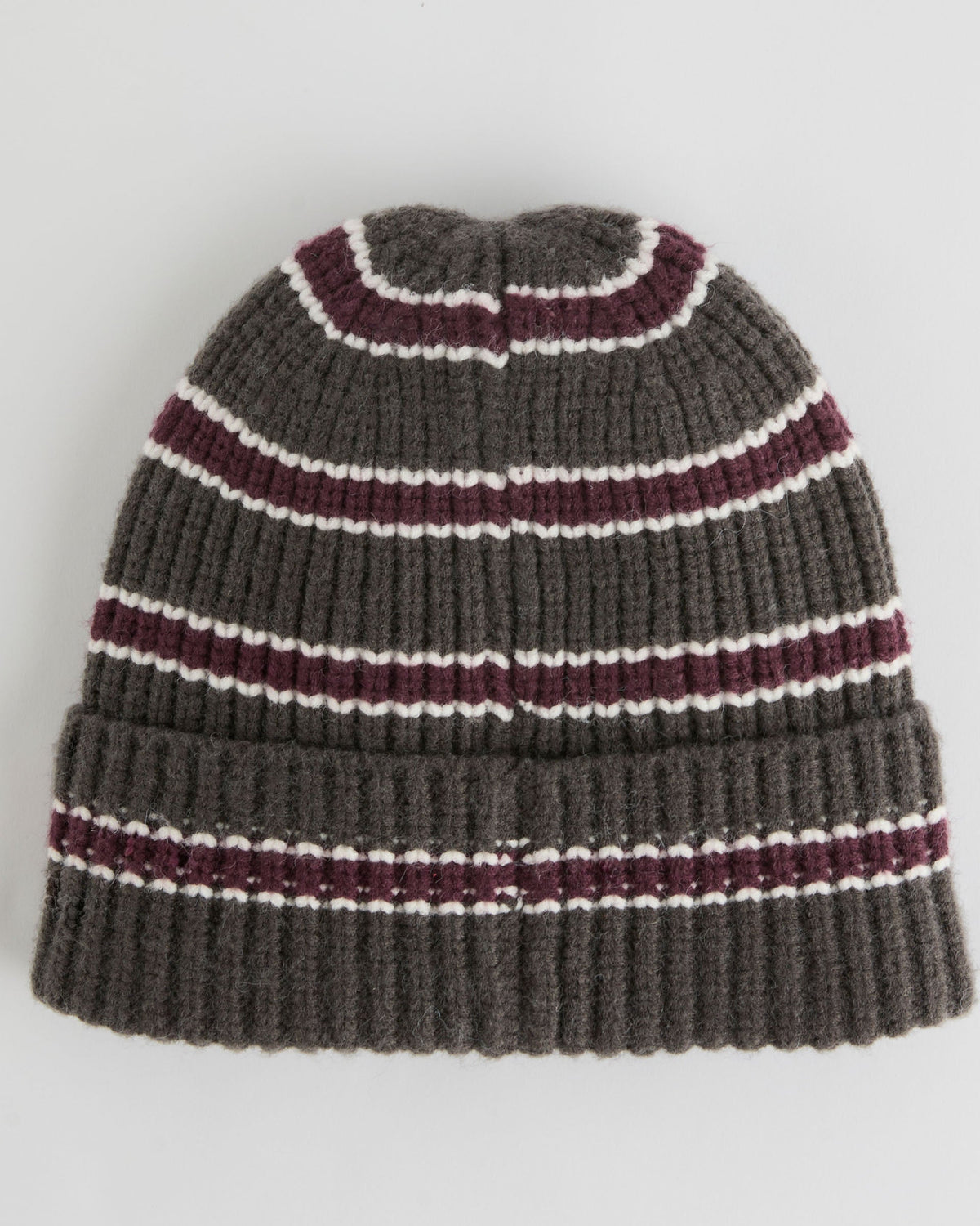 Stripe Beanie - Coffee Bean/Marshmallow White