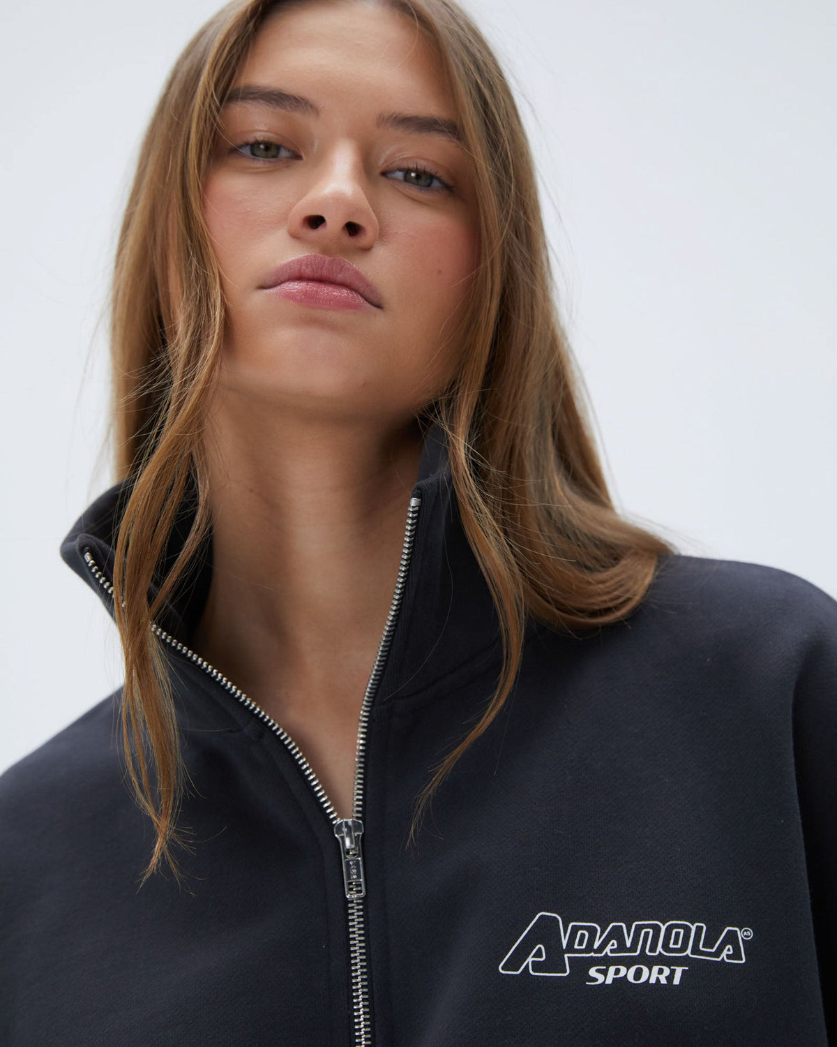 Oversized Quarter Zip Sweatshirt - Graphite Grey