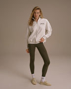 Oversized Full Zip Sweatshirt - Light Grey Melange