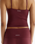 Skinny Strap Yoga Top - Damson