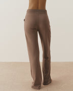 Modal Straight Leg Pants - Dusty Brown