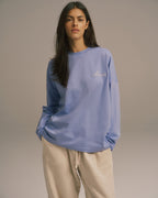 Drop Shoulder Long Sleeve T-shirt - Washed Lavender
