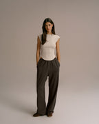 Rib Seam Detail Top - Bone