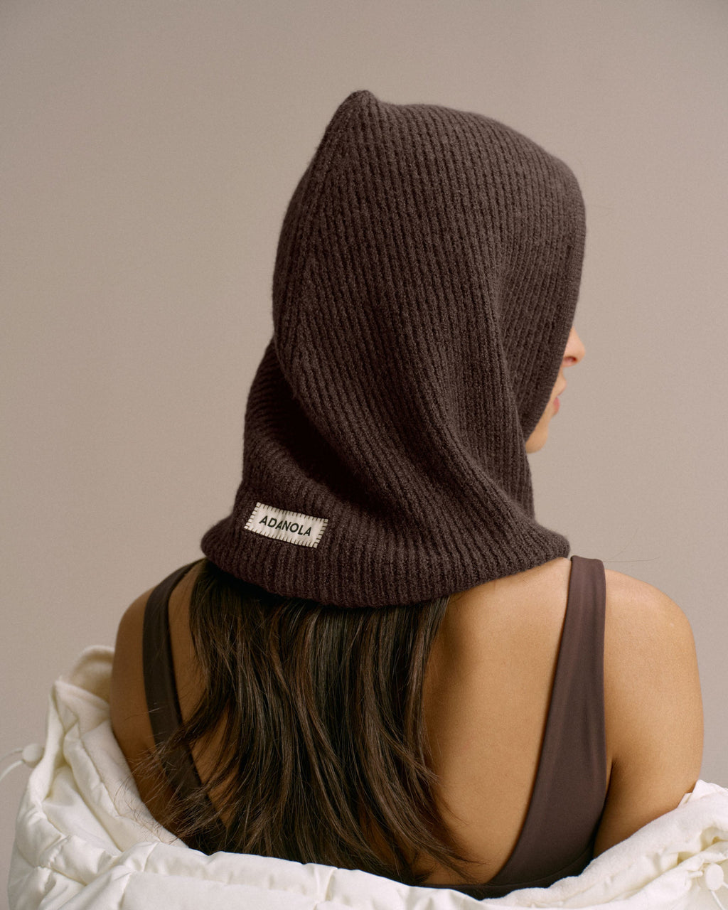 Knitted Balaclava - Coffee Bean