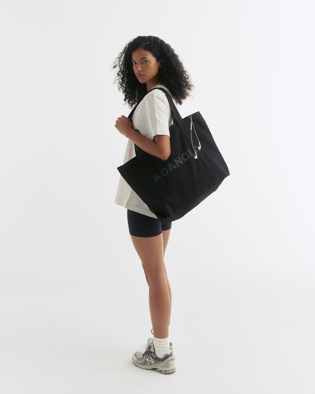 Branded Canvas Tote Bag - Black