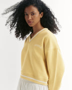 V-Neck Sweatshirt - Butter Yellow