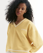 V-Neck Sweatshirt - Butter Yellow