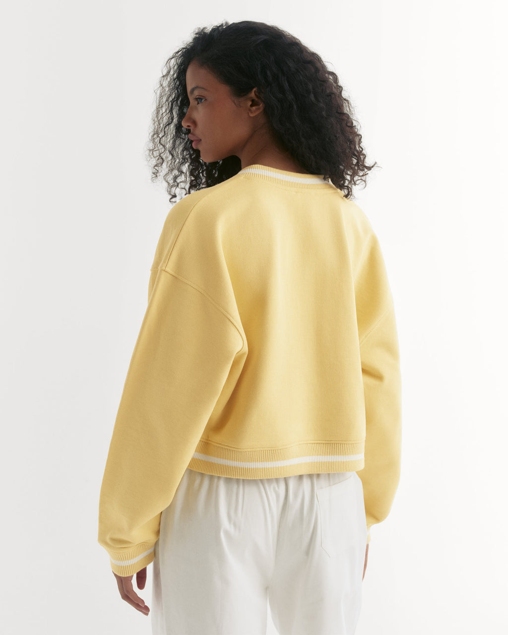V-Neck Sweatshirt - Butter Yellow