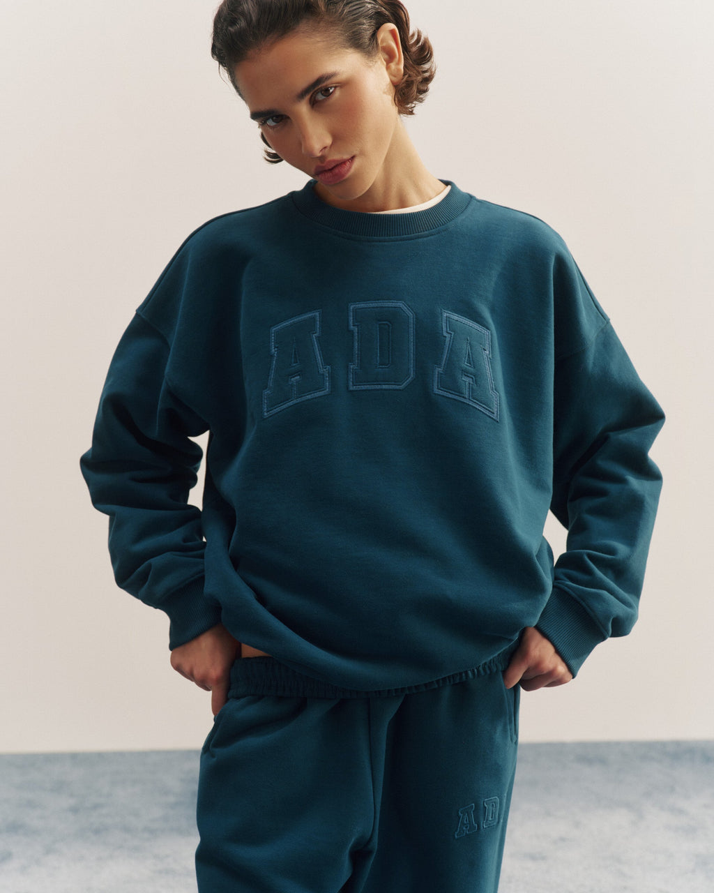 Oversized Sweatshirt - Teal Blue