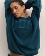 Oversized Sweatshirt - Teal Blue