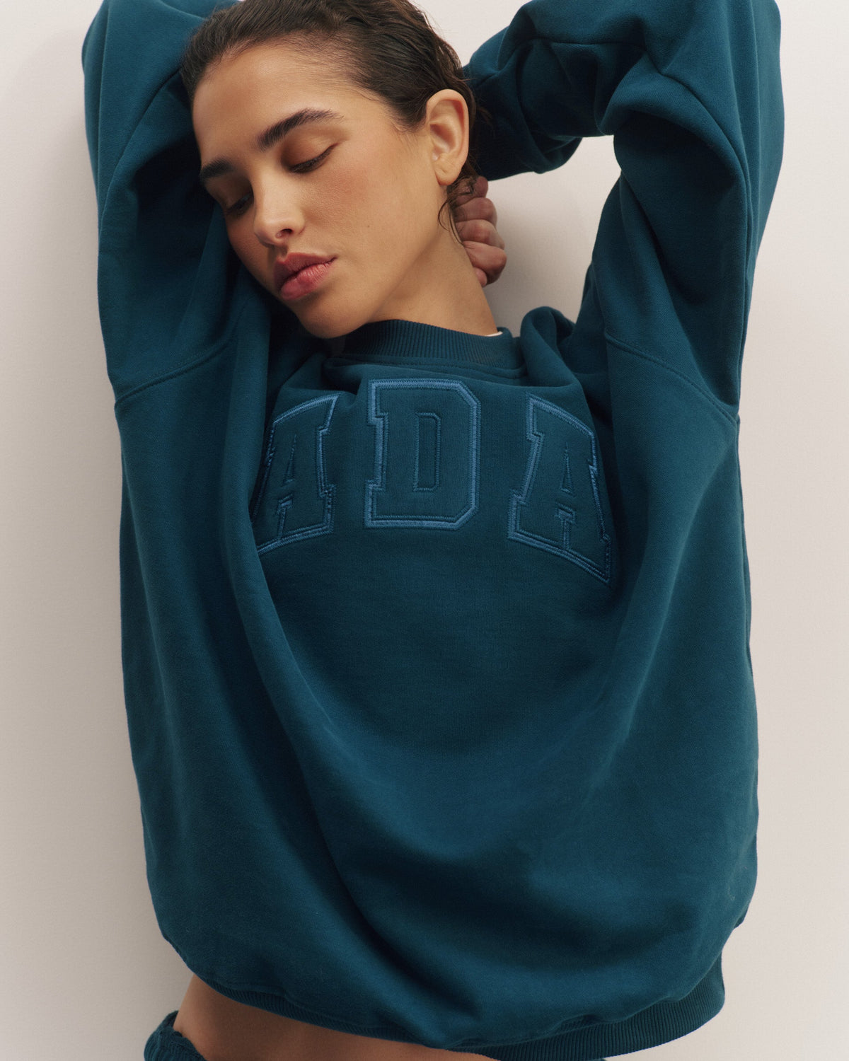 Oversized Sweatshirt - Teal Blue