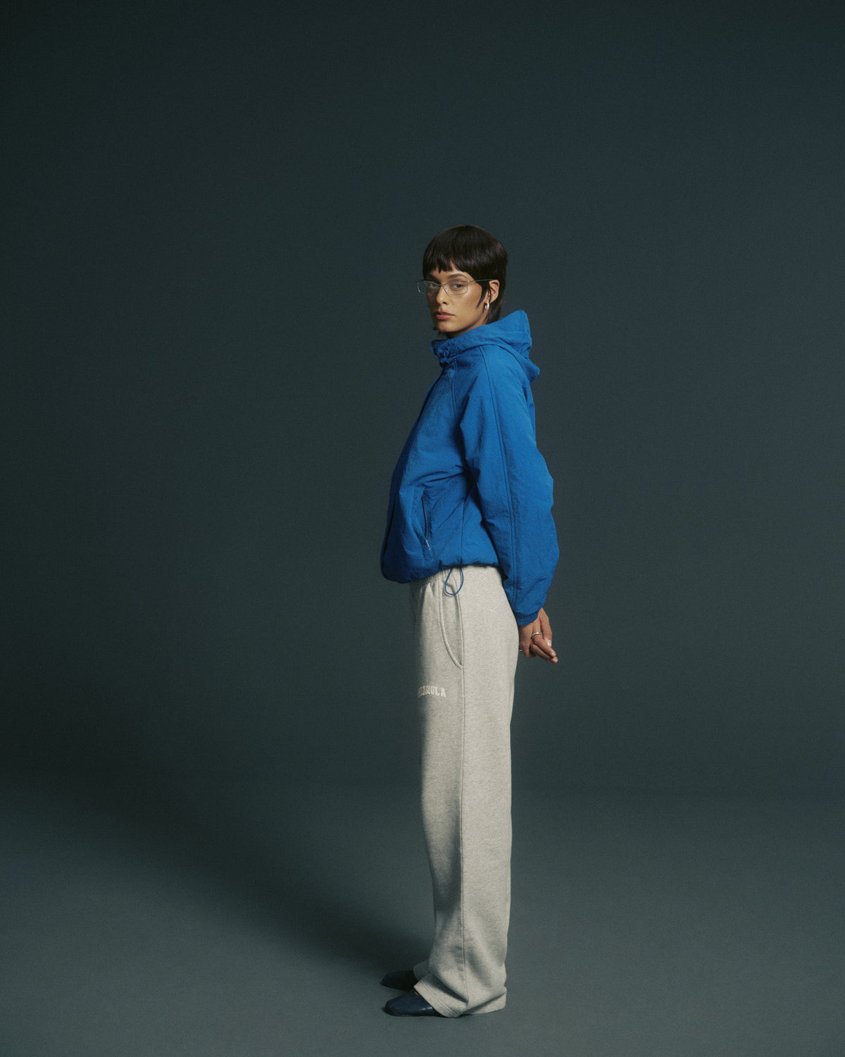 Padded Windbreaker Jacket - College Blue