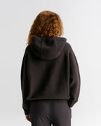 Oversized Knit Hoodie - Coffee Bean