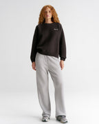 Oversized Knit Sweatshirt - Coffee Bean