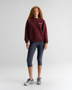 Oversized Knit Sweatshirt - Damson