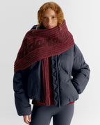 Chunky Boucle Scarf - Damson
