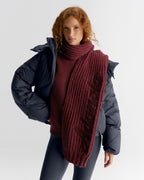 Chunky Boucle Scarf - Damson