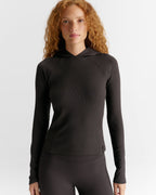 Modal Soft Hooded Top - Coffee Bean