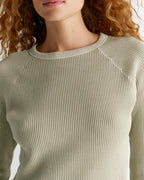 Waffle Raglan Long Sleeve Top - Washed Stone