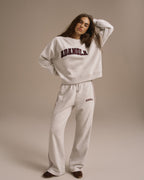 Loose Fit Sweatshirt - Light Grey Melange